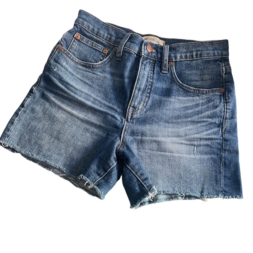 Madewell high rise denim shorts in Glenoak wash cut off edition size 25 - Picture 5 of 6
